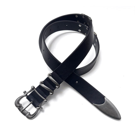 TALKLESSFASHION 110cm / black Direction of Light iris foil sword road trousers belt high intelligence cleanfit belt men's simple
