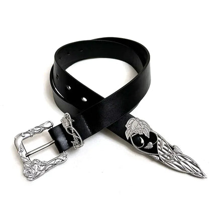 TALKLESSFASHION 110cm Direction of Light belt men's design sense niche American trouser belt black cleanfit belt