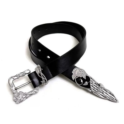 TALKLESSFASHION 110cm Direction of Light belt men's design sense niche American trouser belt black cleanfit belt