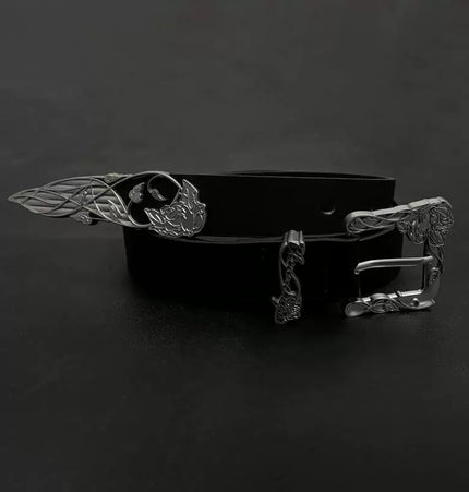 THETLSTUDIO 110cm Direction of Light belt men's design sense niche American trouser belt black cleanfit belt