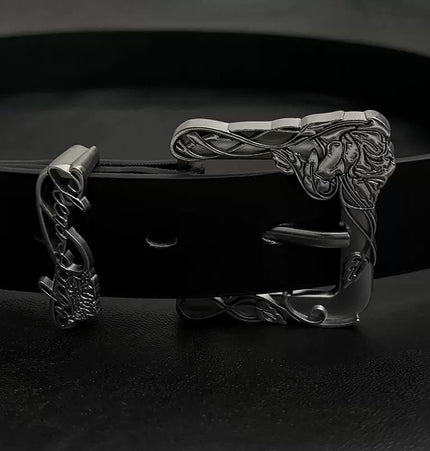 THETLSTUDIO 110cm Direction of Light belt men's design sense niche American trouser belt black cleanfit belt