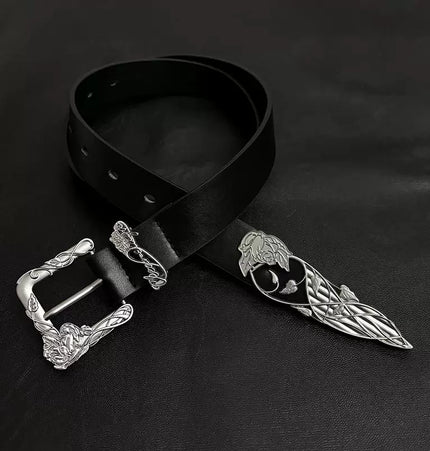 THETLSTUDIO 110cm Direction of Light belt men's design sense niche American trouser belt black cleanfit belt