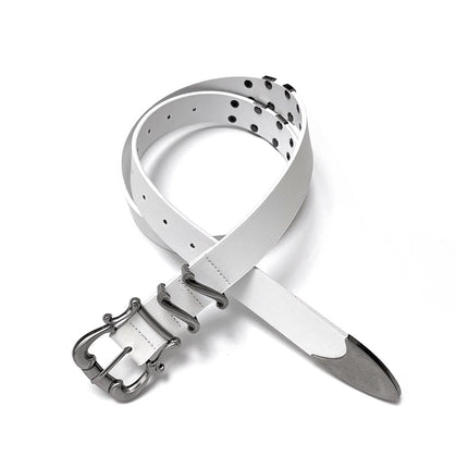 TALKLESSFASHION 110cm / white Direction of Light iris foil sword road trousers belt high intelligence cleanfit belt men's simple