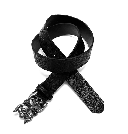 THETLSTUDIO 120cm / black Direction of Light Vintage Diablo Cross Belt Rivet Belt Punk Niche Accessories