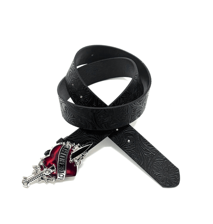 THETLSTUDIO 130cm / black Direction of Light: Dark wind, a sword-piercing big scalp, embossed punk street belt decoration