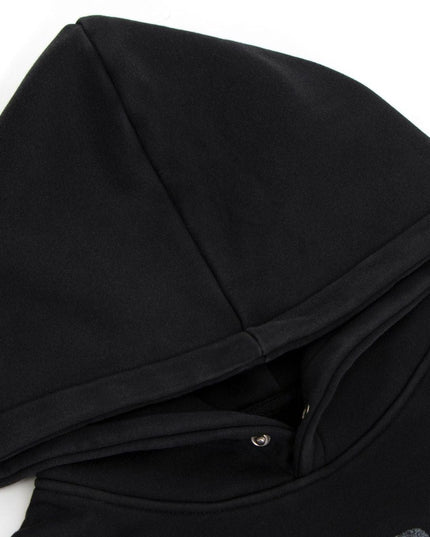 TALKLESSFASHION 2018 American retro trend heavy compound washed character pattern design men's hooded loose hooded sweatshirt