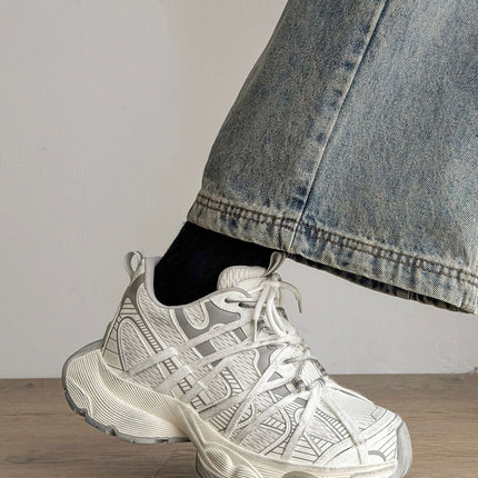 TALKLESSFASHION 2025 summer new braided strap casual height-increasing daddy shoes