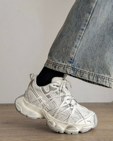 TALKLESSFASHION 2025 summer new braided strap casual height-increasing daddy shoes