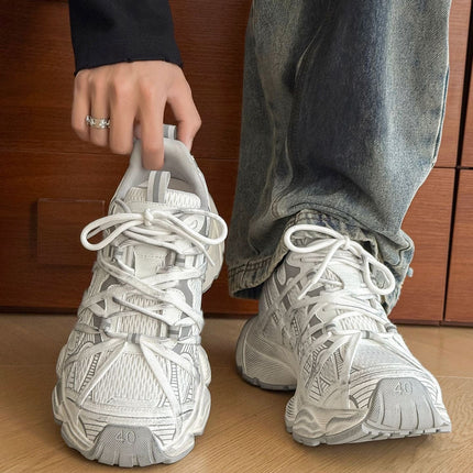 TALKLESSFASHION 2025 summer new braided strap casual height-increasing daddy shoes