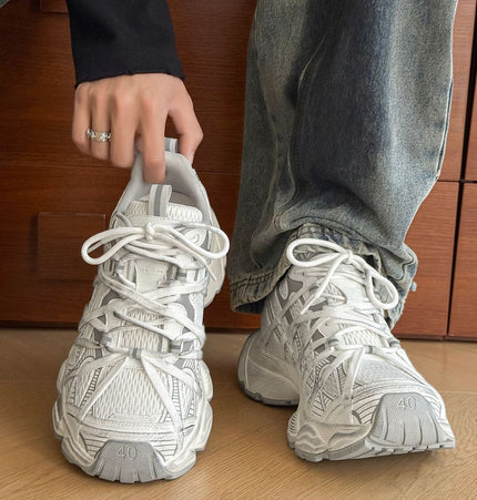 TALKLESSFASHION 2025 summer new braided strap casual height-increasing daddy shoes
