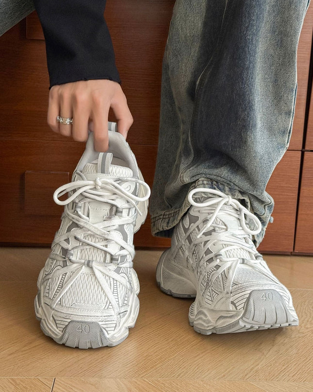 TALKLESSFASHION 2025 summer new braided strap casual height-increasing daddy shoes
