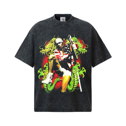 TALKLESSFASHION 2026 Cross-border Playboi Carti Summer Cotton Short Sleeve T-Shirt Men's American Crew Neck Dropped Shoulder Couple Short Sleeves