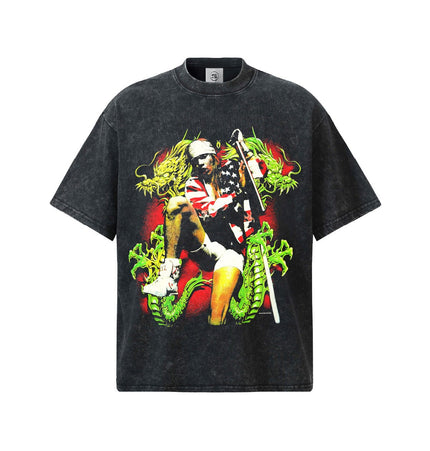 THETLSTUDIO 2026 Cross-border Playboi Carti Summer Cotton Short Sleeve T-Shirt Men's American Crew Neck Dropped Shoulder Couple Short Sleeves