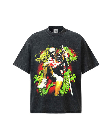 TALKLESSFASHION 2026 Cross-border Playboi Carti Summer Cotton Short Sleeve T-Shirt Men's American Crew Neck Dropped Shoulder Couple Short Sleeves