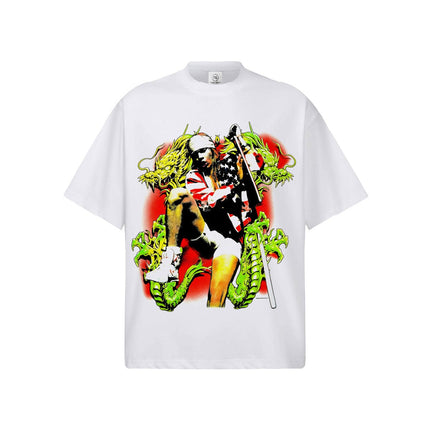 TALKLESSFASHION 2026 Cross-border Playboi Carti Summer Cotton Short Sleeve T-Shirt Men's American Crew Neck Dropped Shoulder Couple Short Sleeves