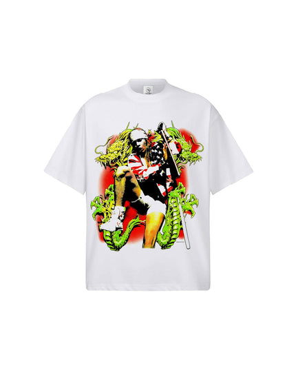 TALKLESSFASHION 2026 Cross-border Playboi Carti Summer Cotton Short Sleeve T-Shirt Men's American Crew Neck Dropped Shoulder Couple Short Sleeves
