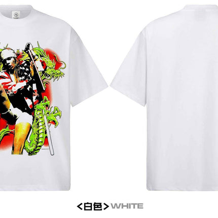 TALKLESSFASHION 2026 Cross-border Playboi Carti Summer Cotton Short Sleeve T-Shirt Men's American Crew Neck Dropped Shoulder Couple Short Sleeves