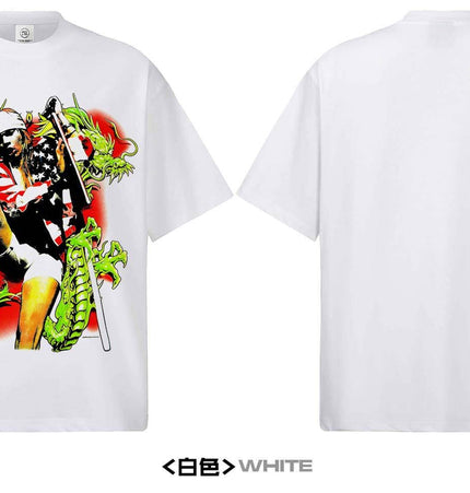 THETLSTUDIO 2026 Cross-border Playboi Carti Summer Cotton Short Sleeve T-Shirt Men's American Crew Neck Dropped Shoulder Couple Short Sleeves