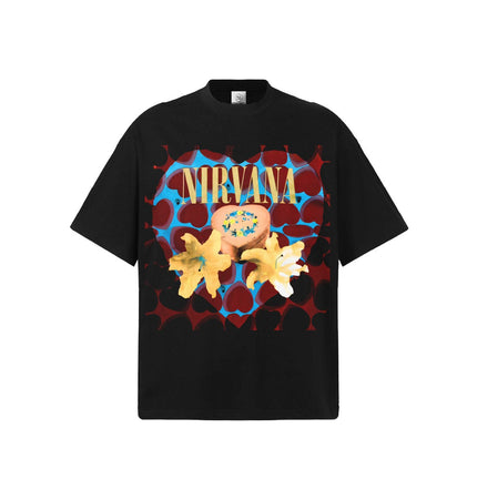 THETLSTUDIO 2026 Spring and Summer Nirvana Heart-shaped Gift Box American Cotton T-Shirt Men's Direct Jet Print Summer Breathable American Short Sleeves