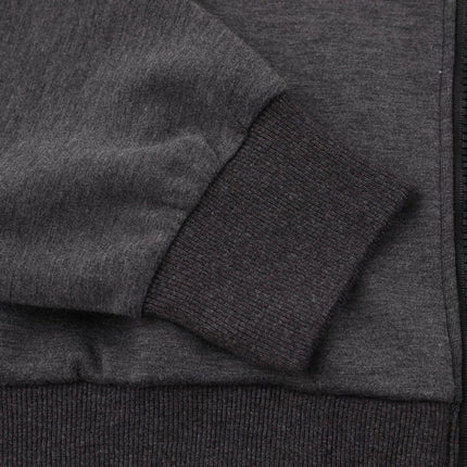 TALKLESSFASHION 25010 Retro High-End Neutral Trend Solid Color Deconstructed Jacket Design Men's Loose Cardigan Hooded Sweatshirt