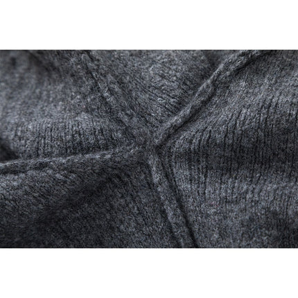 TALKLESSFASHION 27234 American Style 2024 Fall/Winter Vintage Men's Sweater Solid Color Design Premium Men's and Women's Hooded Sweaters Knitwear