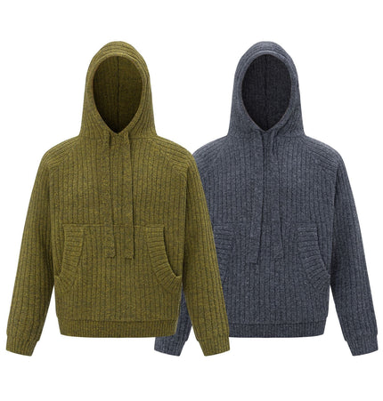 THETLSTUDIO 27234 American Style 2024 Fall/Winter Vintage Men's Sweater Solid Color Design Premium Men's and Women's Hooded Sweaters Knitwear