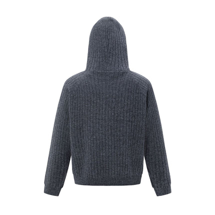 TALKLESSFASHION 27234 American Style 2024 Fall/Winter Vintage Men's Sweater Solid Color Design Premium Men's and Women's Hooded Sweaters Knitwear