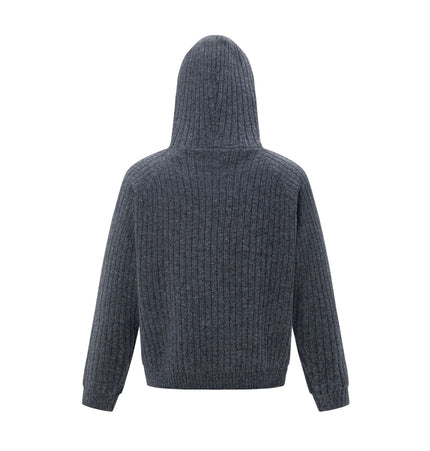 THETLSTUDIO 27234 American Style 2024 Fall/Winter Vintage Men's Sweater Solid Color Design Premium Men's and Women's Hooded Sweaters Knitwear