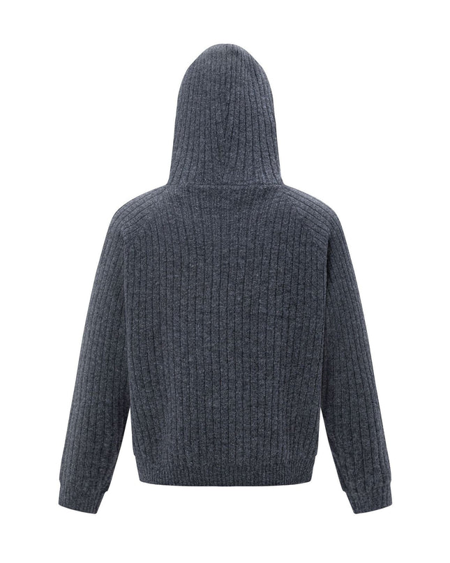 TALKLESSFASHION 27234 American Style 2024 Fall/Winter Vintage Men's Sweater Solid Color Design Premium Men's and Women's Hooded Sweaters Knitwear