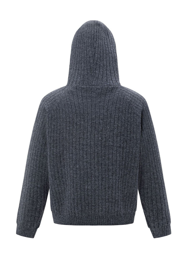 TALKLESSFASHION 27234 American Style 2024 Fall/Winter Vintage Men's Sweater Solid Color Design Premium Men's and Women's Hooded Sweaters Knitwear
