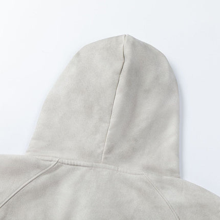 TALKLESSFASHION 27258 American retro neutral high-end sense old sense deconstruction design men's heavy loose hooded sweatshirt