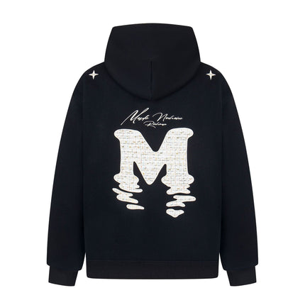 TALKLESSFASHION 2727 American retro high street trend men's and women's high-end letter 10,000 needle embroidery picture design men's hooded sweatshirt