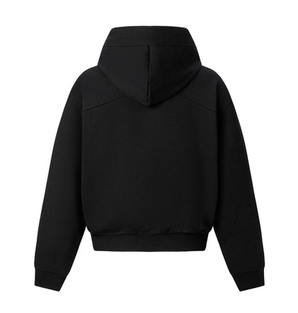 THETLSTUDIO 27378 American retro unisex high-end solid color deconstructed design men's heavy loose hooded sweatshirt