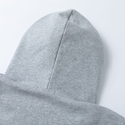 TALKLESSFASHION 27378 American retro unisex high-end solid color deconstructed design men's heavy loose hooded sweatshirt