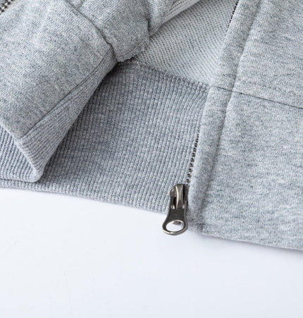 THETLSTUDIO 27378 American retro unisex high-end solid color deconstructed design men's heavy loose hooded sweatshirt