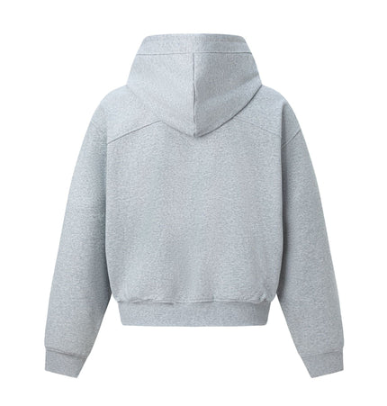 THETLSTUDIO 27378 American retro unisex high-end solid color deconstructed design men's heavy loose hooded sweatshirt