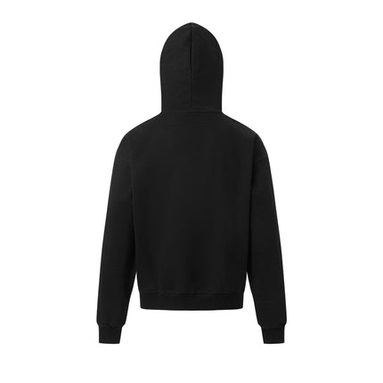 TALKLESSFASHION 27412 American retro neutral high-end fun sticker print design men's heavy loose hooded sweatshirt