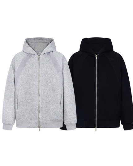 TALKLESSFASHION 2879 American retro high street trend men's and women's high-end solid color versatile design men's zipper hooded sweatshirt