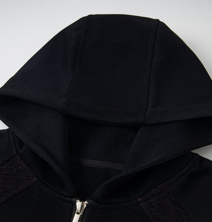 THETLSTUDIO 2879 American retro high street trend men's and women's high-end solid color versatile design men's zipper hooded sweatshirt