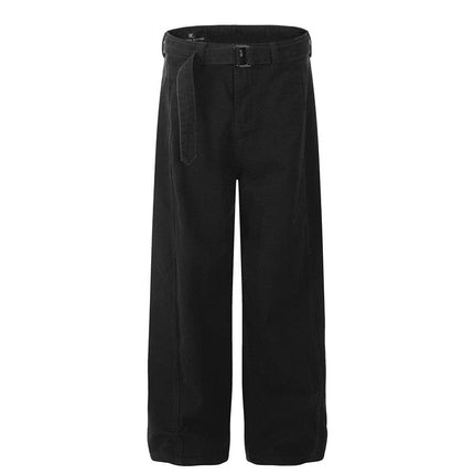 TALKLESSFASHION 2XL / Black G6636 GXFortune American Retro Commuter Belt Machete Jeans Men's and Women's Trendy Loose Straight Casual Pants