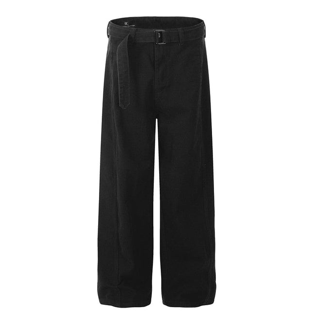 TALKLESSFASHION 2XL / Black G6636 GXFortune American Retro Commuter Belt Machete Jeans Men's and Women's Trendy Loose Straight Casual Pants