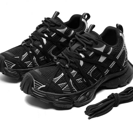 TALKLESSFASHION 35 / black 2025 summer new braided strap casual height-increasing daddy shoes