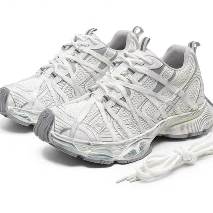 TALKLESSFASHION 35 / white 2025 summer new braided strap casual height-increasing daddy shoes