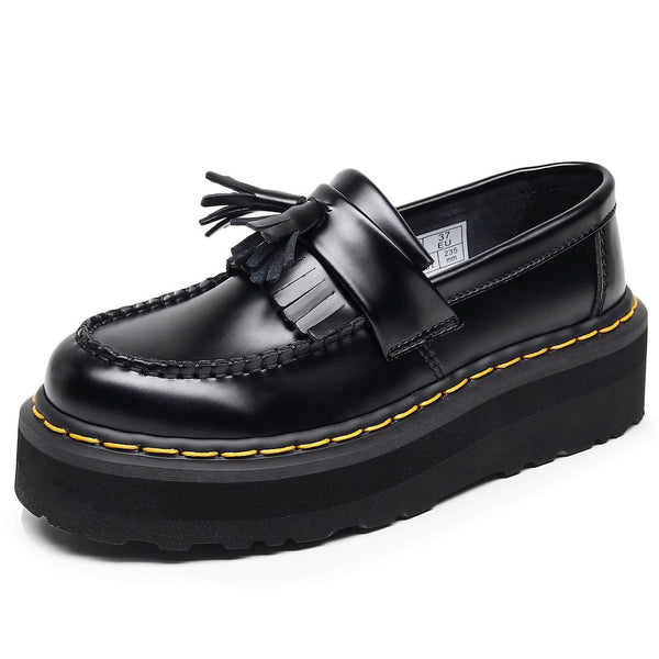 Lightweight Platform Tassel Loafers