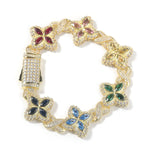 7inch bracelet / Golden colorful