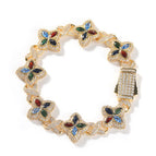 7inch bracelet / golden zirconium