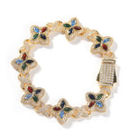 7inch bracelet / golden zirconium