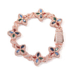 7inch bracelet / Rose gold color zirconium