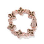 7inch bracelet / Rose gold olive green