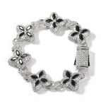 7inch bracelet / Silver black